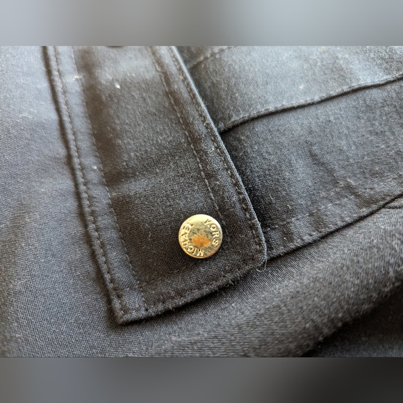 MICHAEL Michael Kors Navy Blue Zip Dress w/ Adjustable Button Sleeves - Picture 5 of 5